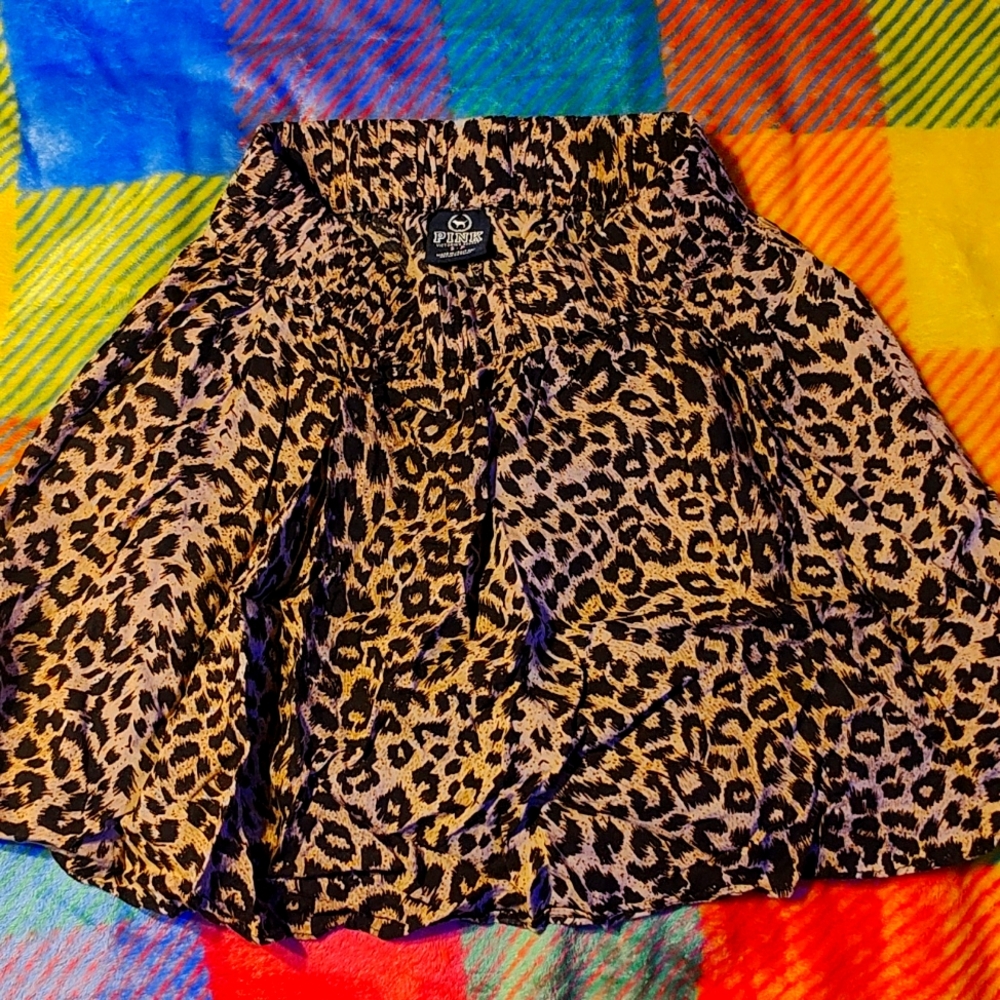 PINK Animal Print Mini Skirt